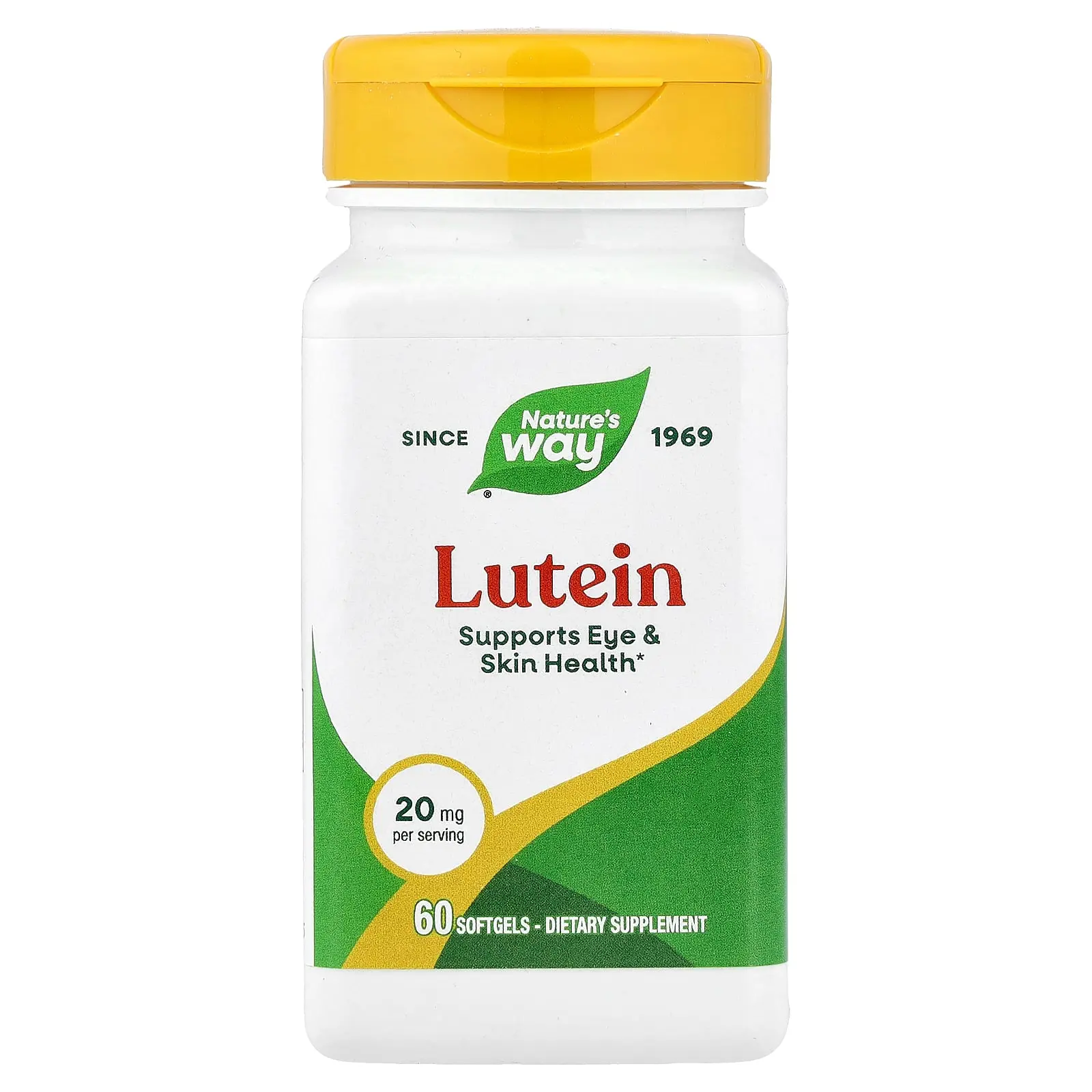 Nature's Way Lutein, 20 mg, 60 Softgels