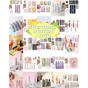 Mini Refillable Perfume Spray Bottles Set, Portable Travel Atomizer Pump Box, Reusable Fragrance Dispenser for Home Decor & Outdoor Use