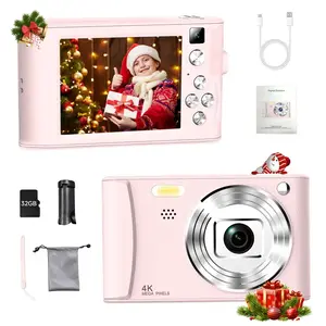 Camera digital Summer Festivals and Events:HD digital camera, 3.0 inch LCD screen rechargeable camera, 1080P, with 64G card, 800mAh, support selfie mode, take photos, record videos, portable camera for beginners, Thanksgiving, Man Pink,camera cheap
