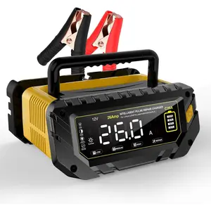 26 Amp  Charger, 6V/12V/24V Lithium LiFePO4 Lead Acid    Charger, Automotive Maintainer Trickle Charger for , SUV, , Boat, Lawn Mower