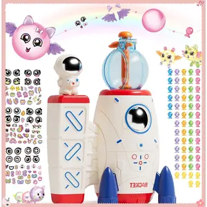 DIY Space Magic Balloon Craft Kit, Sticker Decorated Balloons Toy for Kids, Rocket Air Pump Fun with Balloon Monster Pals, DIY Creative Activity, Birthday Gifts for Girls Boys Ages 3+