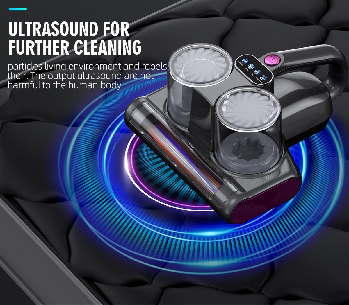 MREGB 6-in-1 Lightweight Handheld Mattress Mite Remover Vacuum Cleaner, 380W Motor, 16KPa Strong Suction, UV-C Light, LED Display, for Pet Hair & Carpets - Home Cleaning Vacuums, Bed Vacuum, Sofa Cleaner, Portable Vacuum, Deep Cleaning, Dust Catcher