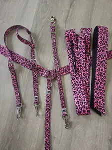 Pink leopard tack set