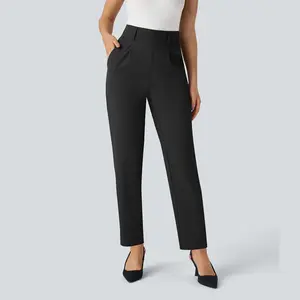 Halara Flex High Waisted Pocket Solid Work Tapered Pants