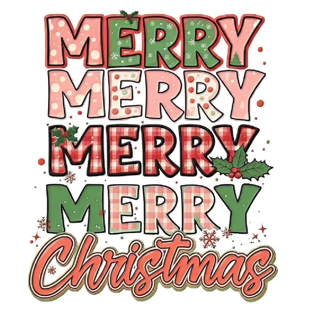 Merry Christmas Sublimation Print