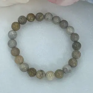 coral jade bracelet 8mm crystal