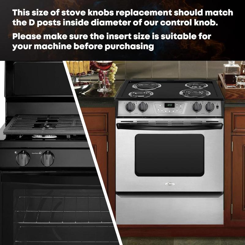 4 Packs Upgraded W10339442 Gas Stove Knobs, Cooktop Surface Burner Control Knobs Replacements, Compatible with Whirlpool Gas Range/Stove/Oven, Replaces WPW10339442 PS11753188 ect