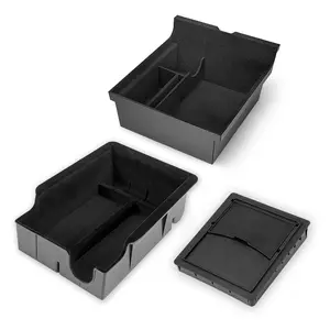 Car Interior Organizer for Tesla, 3 Counts/set Center Console Organizer Tray, Armrest Storage Tray & Hidden Storage Box, for 2021-2024 Tesla Model 3/Y, Premium Durable Design for Small Items Storage, Car Organizers