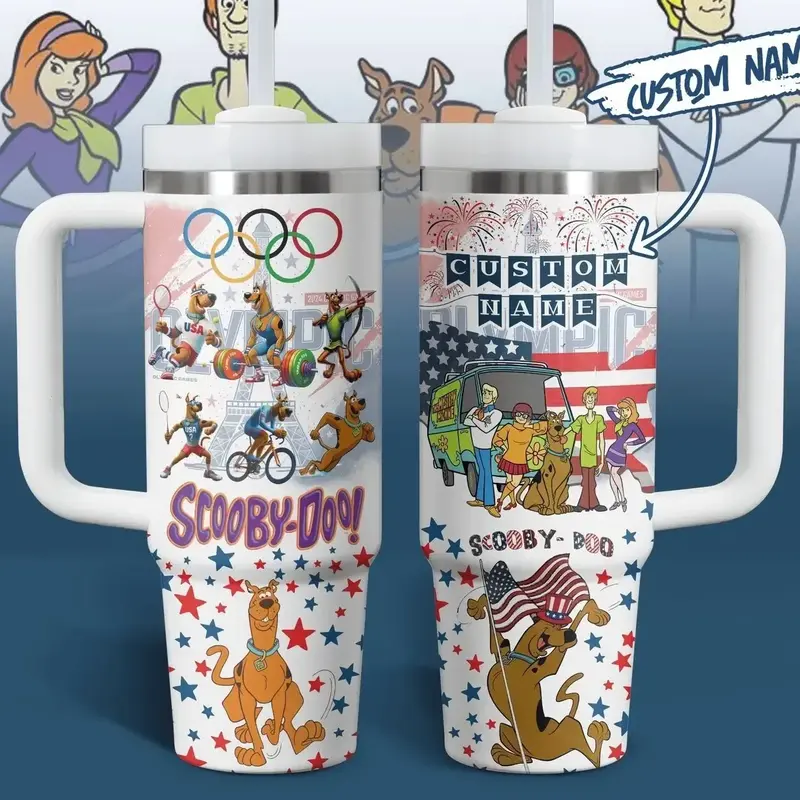 Scooby-Doo ミステリーマシン ステンレスタンブラー 40oz Scooby Doo Group Mystery Machine Flowers 40oz Stainless Steel
