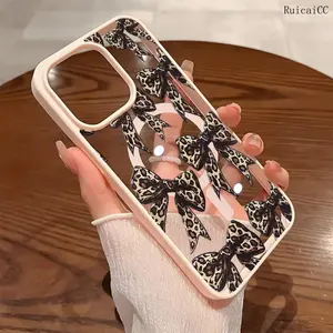 Premium Magnetic Phone Cases for iPhone11/12/13/14/15/16//17/Air/promax/Plus Leopard Print Bow y2k cased MagSafe Ready, Anti-Fall, Springtok and Ultra-Thin Design | Perfect for Everyday Use Protector Screen Protector Aesthetic Cover