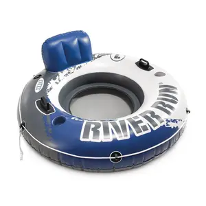 Intex River Run 1 Person Inflatable Tube Raft Float for Lake, Pool, and River