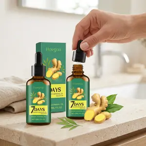 Ginger Germinal Hair Oil Set (30ML*2), Gentle Formula, Strengthening and Nourishing Scalp, Repair Split Ends, Smooth and Shiny Hair,