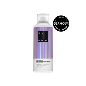 IGK ANTISOCIAL Dry Hair Mask | Bond-Building Treatment for Damaged Hair | Instant Softness & Shine | Prevents Breakage & Split Ends | Perfect for Hair Extensions