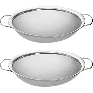 2-Pack Fine Mesh Paint Filter, 11.5inch Stainless Steel 60-Mesh Paint Filter Suitable for 5-Gallon Bucket Filtration of Oil, Water-Based and Oil-Based Paints, Honey Funnel Filter