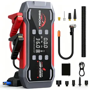 BUPMOVA 16800mah Peak Car Jump Starter & 150PSI Air Compressor - Portable Battery Booster for Gas & Diesel Vehicles, Roadside Emergency Tool Car Essentials Car Accessories Car Tool Kit