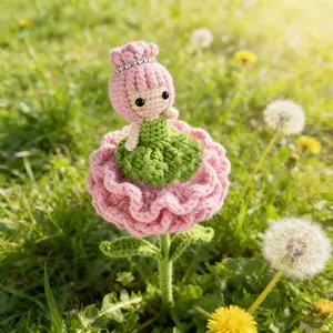 Mother’s Day Gift | Crochet Surprise Carnation Bouquet | Handmade Interactive Flower with Hidden Girl