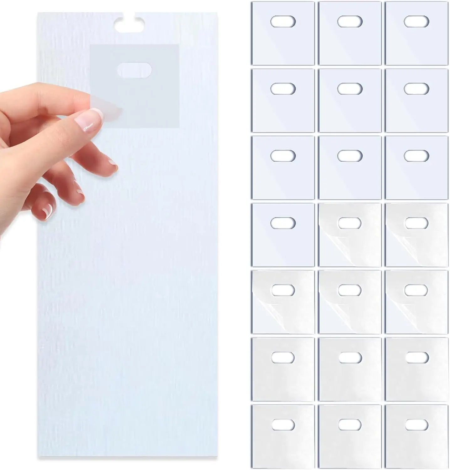 White Vertical Blind Repair Piece 90P,  - 1.18×1.18in