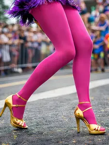 Women's Spring & Fall Pantyhose Set, 120D Velvet Matte Thick Stockings, Rose Semi-Transparent Tight Pants, Fashion Versatile, Womenswear