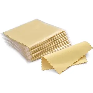 50 count  Cleaning Cloth Yellow Polishing Cloth for Sterling    Small  Polish 8x8cm