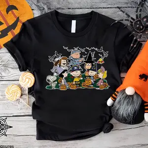 Peanuts Halloween Shirt, Snooky Halloween Movie Characters Shirt, Retro Halloween Shirts, C@rtoon Lovers Gift,Vintage Cartoon Fall Shirt GBAA
