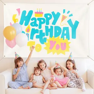 1pc Custom Banner Personalized Photo Text Logo, 5 Size Banner, Indoor and Outdoor Hanging Banners - Birthday Party, Graduation, Festival, Background Banner, White.
