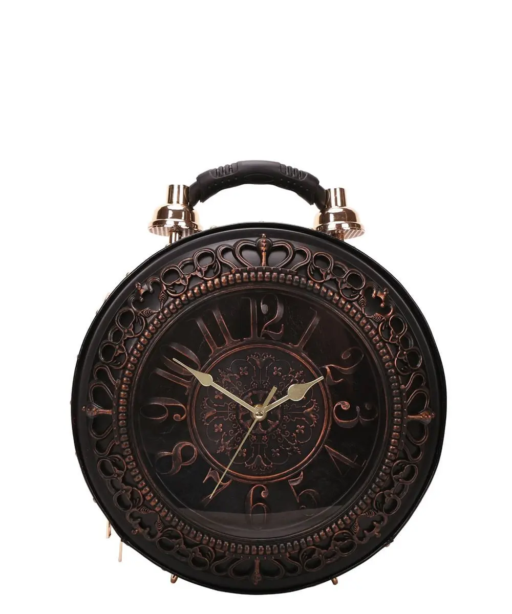 Women's Vintage Clock Face Crossbody Bag with Shoulder Strap, Casual Accessory, Time Display, Zipper Closure