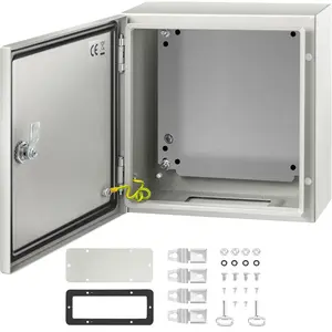 summervibes Steel Electrical Enclosure, 12x12x6 in NEMA 4X IP66 Rated Waterproof Dustproof Box, Indoor/Outdoor Electrical Junction Box with Mounting Plate