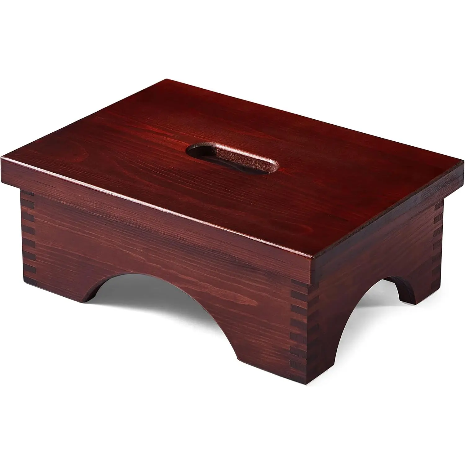 Step Stools for Adults Pre-Assembled, Sturdy Wooden Step Stool Lightweight, Portable Bedside Step Stool with Smooth Finish