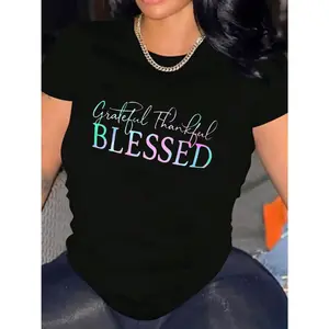 Womens TShirt Comfortable Crew Neck Casual Cotton Blend ShortSleeves Soft Breathable Top Womenswear Tshirt Summer Spring Streetwear Fabric