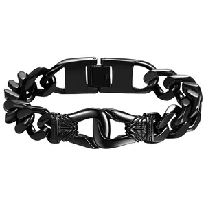 OIDEA Men's Totem Friendship Bracelet - Stainless Steel Casting Craft Link Bracelets Couple Brother Handcuff Bracelet for Husband/Father/Friend