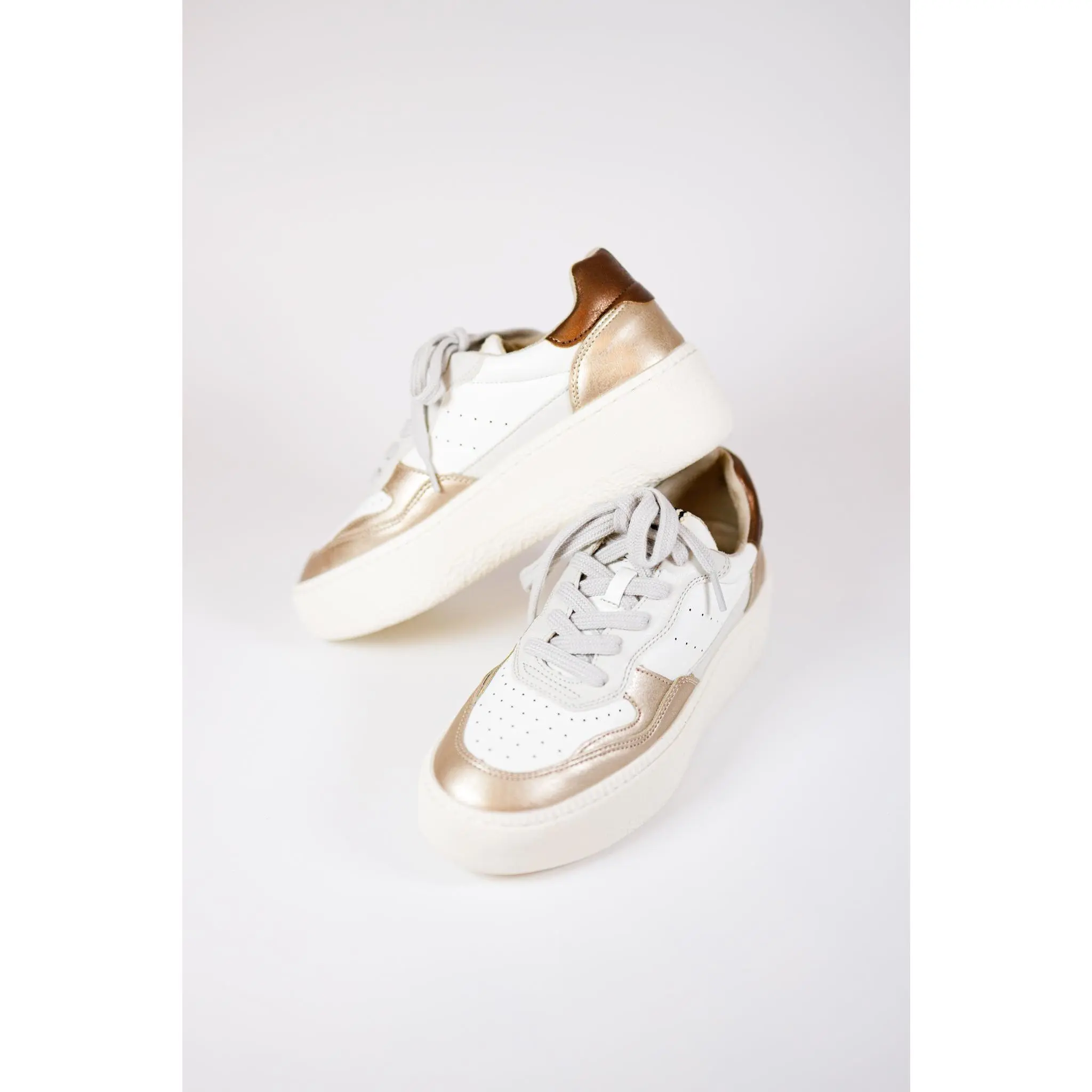 Sheena Gold Platform Sneakers