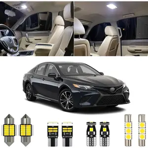 14 Piece Camry Interior LED Lights Kit Package Replacement for Toyota Camry 2007 2008 2009 2010 2011 2012 2013 2014 2015 2016 2017 2018 2019 2020 2021, with Placement Diagram and Install Tool