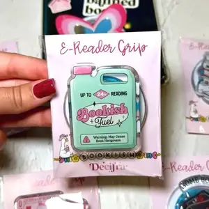Bookish Fuel Phone Holder, Kindle & Phone Magnetic Grip, Trending Kindle Accessories, Phone Grip for Readers, Gift for Book Lovers