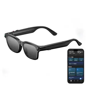 2026 model smart glasses, AI translation and simultaneous interpretation function, photochromic lenses, TR90 material, lightweight and durable, 300 mAh battery with extremely long battery life, 1080P high-definition video recording