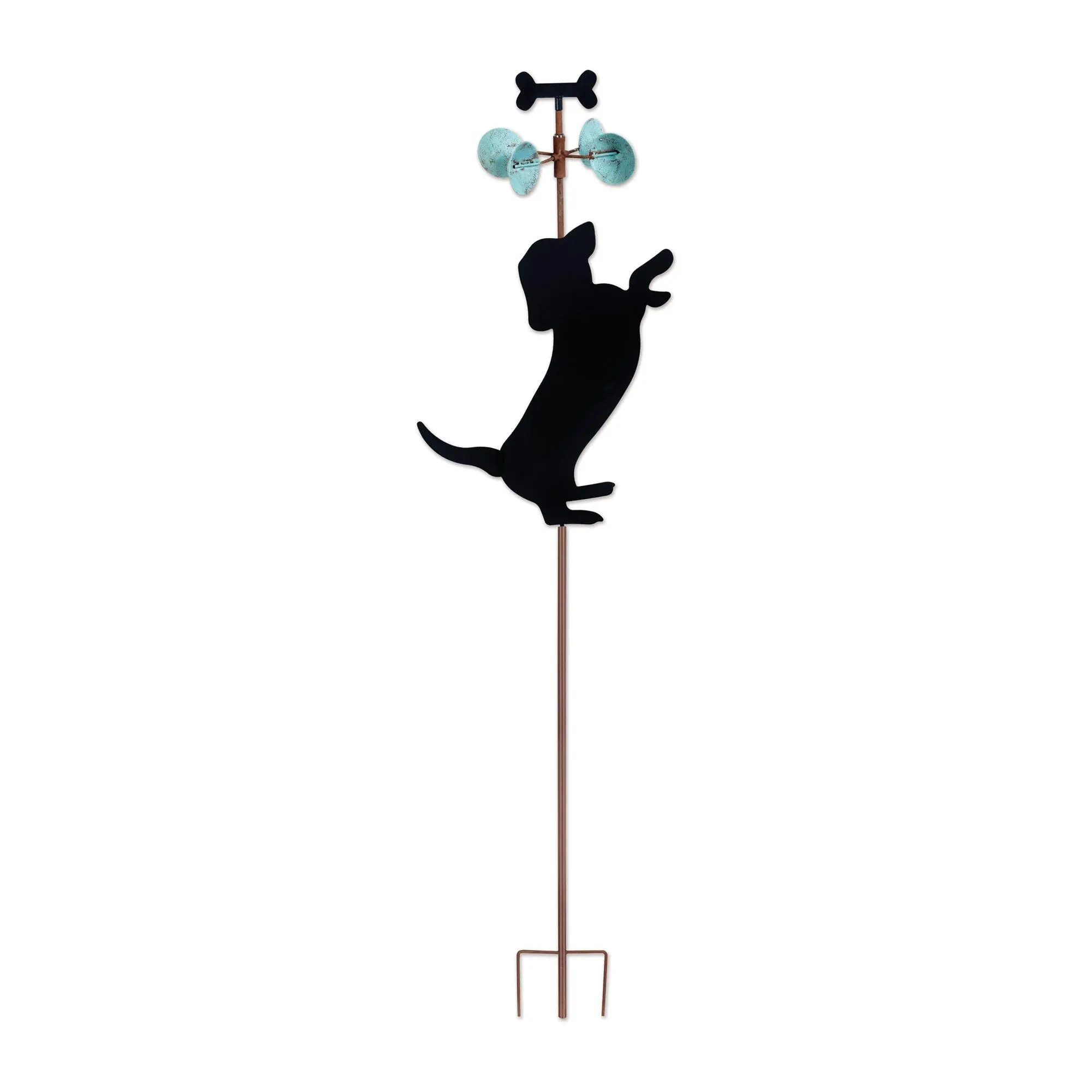 Sunset Vista Designs Black Dog Silhouette Garden Stake Spinne