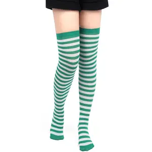 Thigh High Stockings with Stripes
