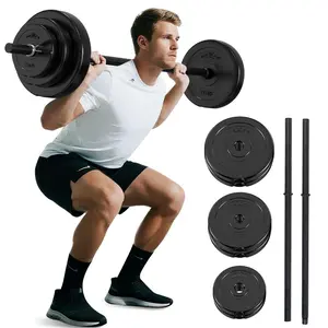 RELIFE Adjustable Barbells Set for Home Fitness, Floor Friendly Design, Portable Weight Plates for Strength Training Body Building