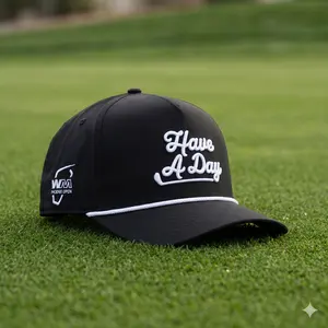 Breezy Golf "Have A Day" Black Rope Golf Hat | Limited Edition Tour Championship & WM Phoenix Open Collab | Aesthetic Performance Golf Cap | Multi-Color Summer Essentials | Golf Gift for Him