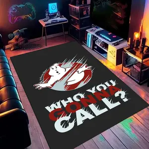 Ghostbusters 12 Animated Print Carpet, Home Living Room, Bedroom, Office Chair Under Carpet, Gift for Family and Friends, Christmas Decorative Carpet