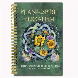 A 50-page Plant Spirit Herbal Medicine Notebook, Workbook Journal - 17 pages of detailed forms, herbal information and photos for medicinal plant information, herbal remedies, natural healing, spiral binding, a gift for health enthusiasts