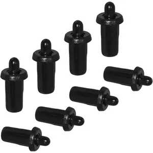 8 Pieces Cabinet Door Repair Pins Damper Replacement Spring Loaded Blinds Door Spring Parts Furniture Fittings, Black