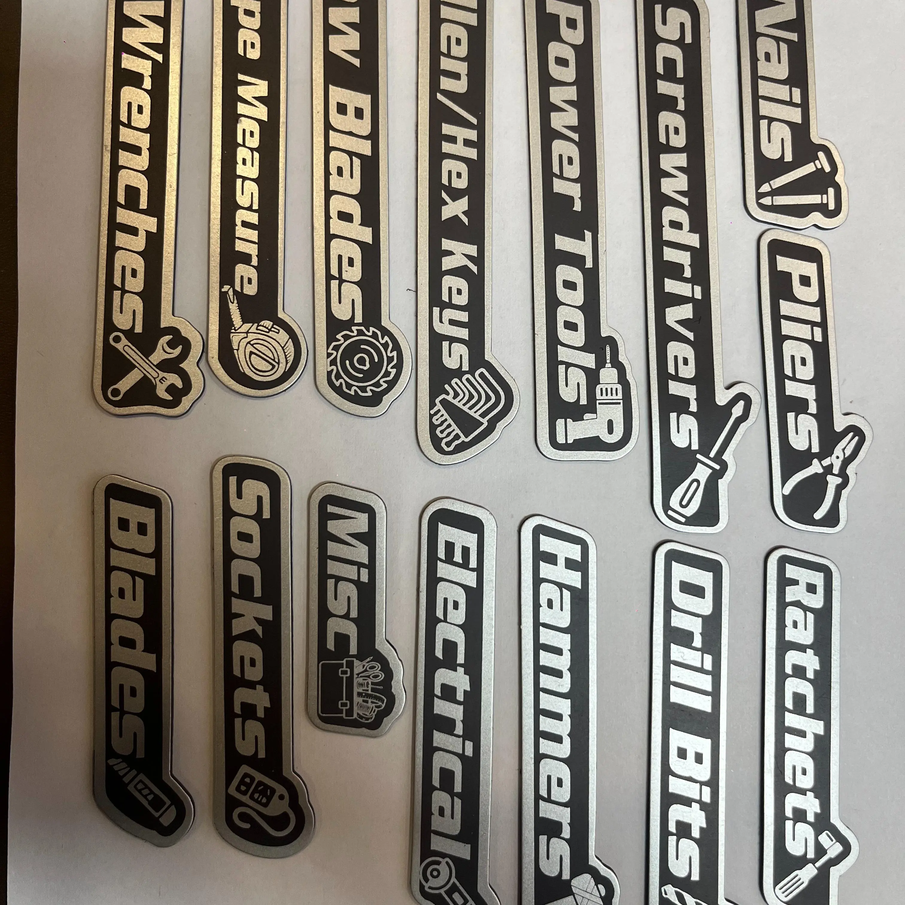 AXIZITECH 2026 New 3D-Printed Magnetic Label Set - Removable Reusable Tags for Toolbox Storage, Office Organization, Removable Labels