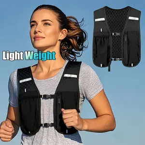 Women's Lightweight Sports Running Vest Bag, Multi-Functional Storage Design, Carries Water Bottle & Phone, Outdoor Portable Backpack, 4 Colors Available