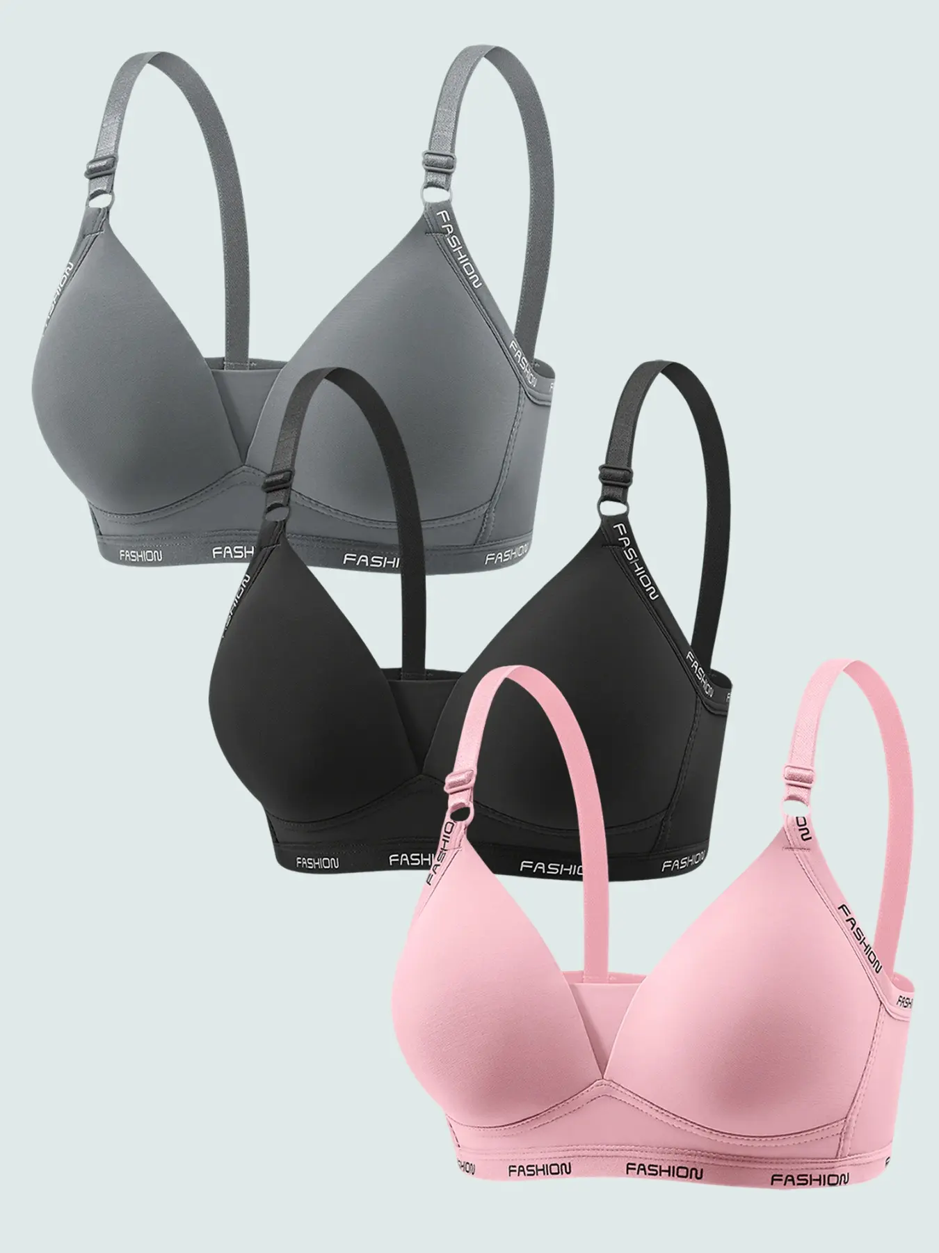 Women's Wireless Bra Bralette, Unlined Bras, Luxurious Simple Casual Design, Comfortable Push-Up Fit, Back Buckle Anti-Sagging, Suitable for Young Women and All Occasions, Medium, Summer Bralette, Solid Wireless Bralette