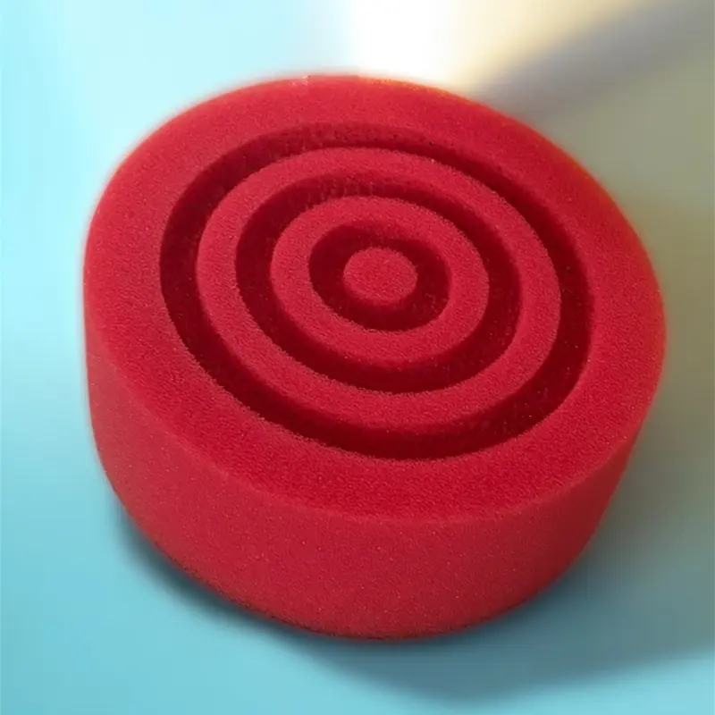 Red soft Material Custom sponges of different designed cuts for Asmr purposes