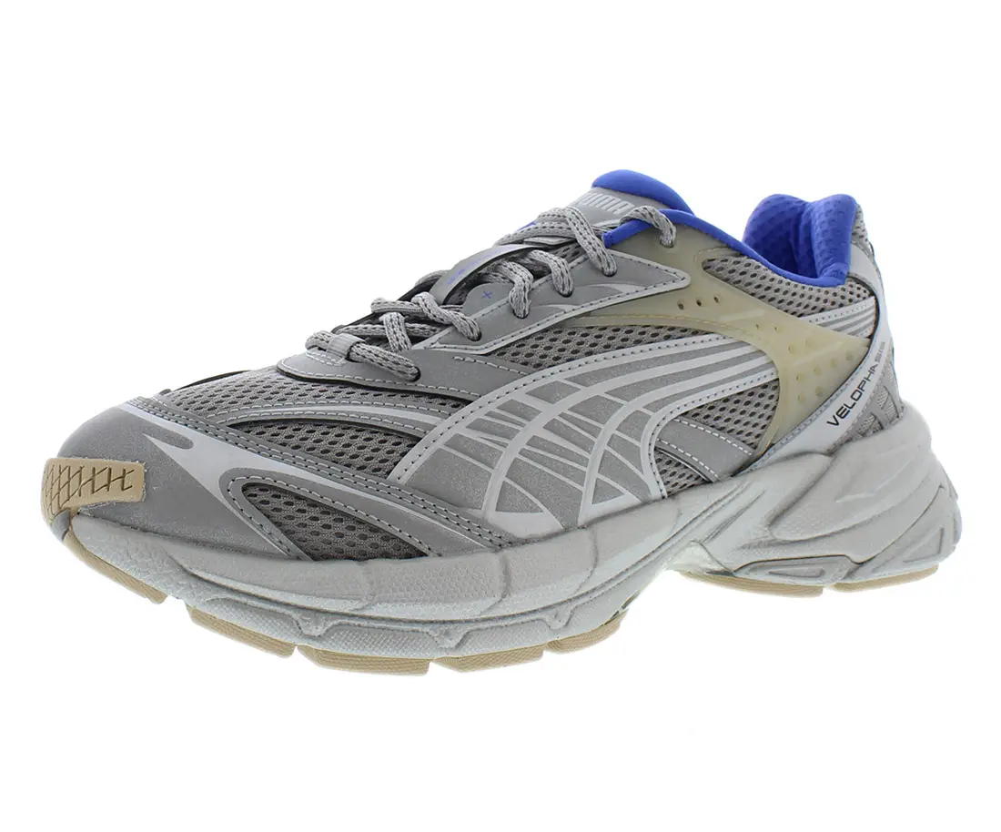 Puma Velophasis Bionic Men's Chunky Athletic Sneaker, Metallic Silver Mesh Trainer Footwear for Casual Wear, Sports Shoes