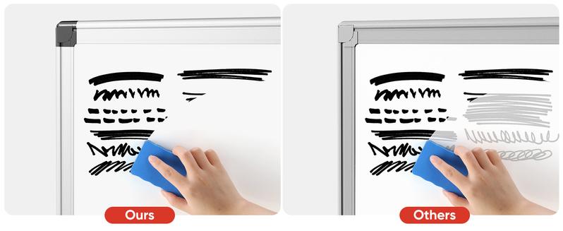 Magnetic Dry Erase Board 36 x 24 Inches White Board with Accessories, Includes Dry Eraser, Marker Tray & Fixing Kits