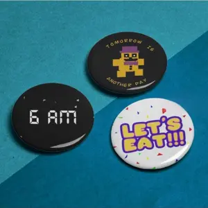 Five Nights at Freddy's Pin Buttons - Fredbear, Fnaf 1 Buttons – Kawaii Accessory for Bags, Jackets, Lanyards & Gifts | Cute Collectible Decor for Fans