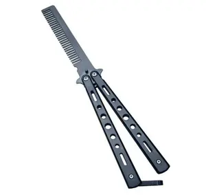 1Pc Black Metal Practice Butterfly Style Trainer Tool for sport and outdoor