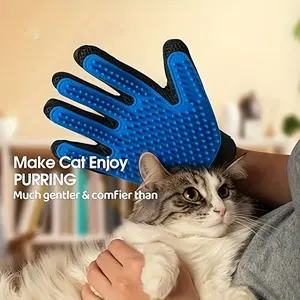 Pet Grooming Gloves (Pair) Gentle de-shedding brush Deshedding Tool suitable for dogs and cats Cat and dog grooming gloves Easy to use and clean Dog grooming gloves Cat grooming gloves Essential pet supplies